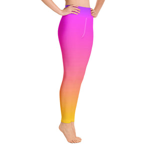 Yoga Leggings - Magenta & Yellow - Green Cross Clothing,  - Apparel, Clothing, T-shirts, Accessories, Wristbands, Green Cross Clothing - GreenCrossClothing.co, Green Cross Clothing - GreenCrossClothing.co