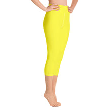 Load image into Gallery viewer, Yoga Capri Leggings - Meyer Lemon - Green Cross Clothing,  - Apparel, Clothing, T-shirts, Accessories, Wristbands, Green Cross Clothing - GreenCrossClothing.co, Green Cross Clothing - GreenCrossClothing.co