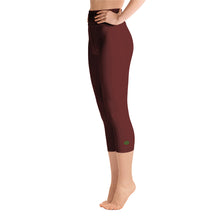 Load image into Gallery viewer, Yoga Capri Leggings - Pomegranate II - Green Cross Clothing,  - Apparel, Clothing, T-shirts, Accessories, Wristbands, Green Cross Clothing - GreenCrossClothing.co, Green Cross Clothing - GreenCrossClothing.co