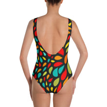 Load image into Gallery viewer, One-Piece Swimsuit - Colorful Drops - Green Cross Clothing,  - Apparel, Clothing, T-shirts, Accessories, Wristbands, Green Cross Clothing - GreenCrossClothing.co, Green Cross Clothing - GreenCrossClothing.co