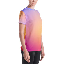 Load image into Gallery viewer, Women&#39;s T-shirt - Periwinkle, Peach, &amp; Magenta - Green Cross Clothing,  - Apparel, Clothing, T-shirts, Accessories, Wristbands, Green Cross Clothing - GreenCrossClothing.co, Green Cross Clothing - GreenCrossClothing.co