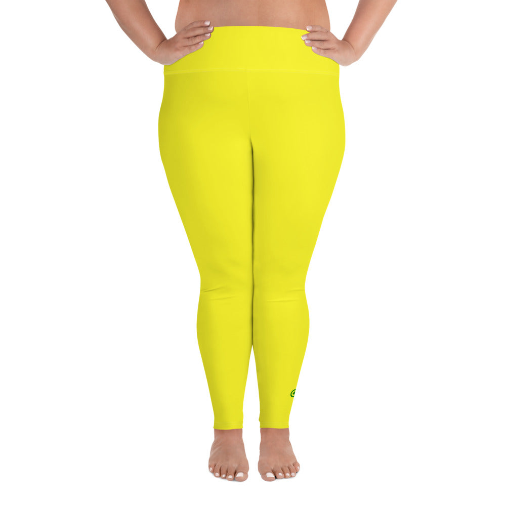 Plus Size Leggings - Meyer Lemon - Green Cross Clothing,  - Apparel, Clothing, T-shirts, Accessories, Wristbands, Green Cross Clothing - GreenCrossClothing.co, Green Cross Clothing - GreenCrossClothing.co