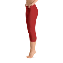 Load image into Gallery viewer, Capri Leggings - Pomegranate - Green Cross Clothing,  - Apparel, Clothing, T-shirts, Accessories, Wristbands, Green Cross Clothing - GreenCrossClothing.co, Green Cross Clothing - GreenCrossClothing.co