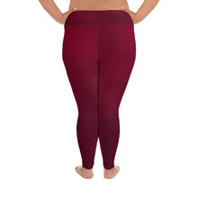 Load image into Gallery viewer, Plus Size Leggings - Black Cherry - Green Cross Clothing,  - Apparel, Clothing, T-shirts, Accessories, Wristbands, Green Cross Clothing - GreenCrossClothing.co, Green Cross Clothing - GreenCrossClothing.co